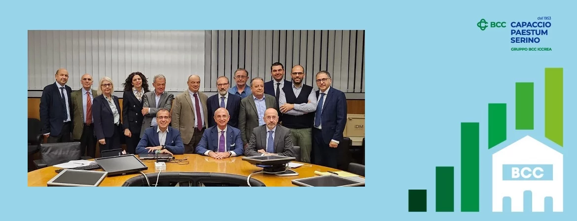 Il Consiglio di Amministrazione della Bcc Capaccio Paestum e Serino incontra i vertici della Federazione Banche Di Comunità Credito Cooperativo  Campania e Calabria