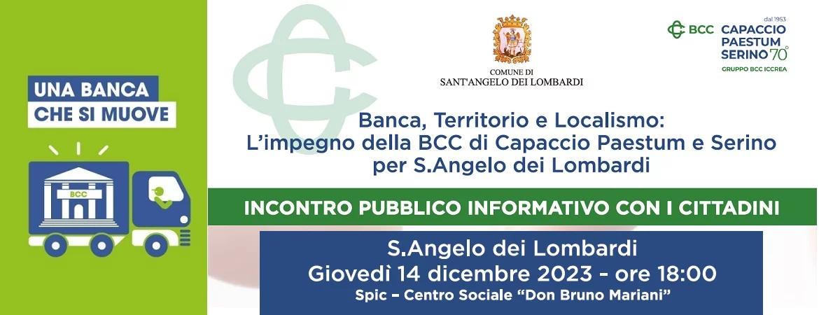 Banca, Territorio e Localismo: l’impegno della BCC di Capaccio Paestum e Serino per S. Angelo dei Lombardi
